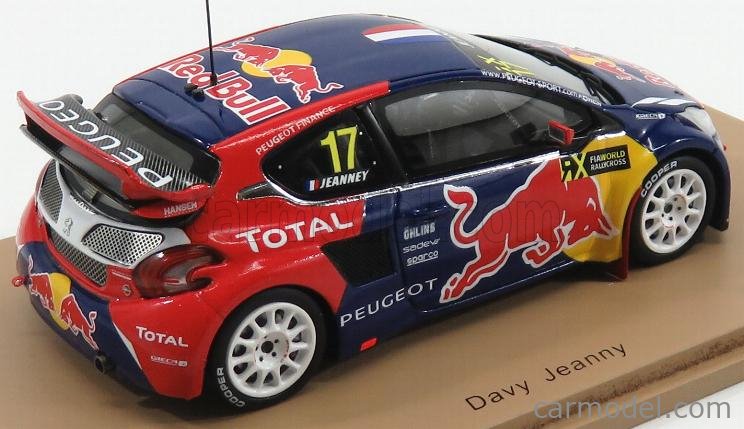 SPARK MODEL S5195 Scale 1 43 PEUGEOT 208 WRX TEAM PEUGEOT HANSEN RED