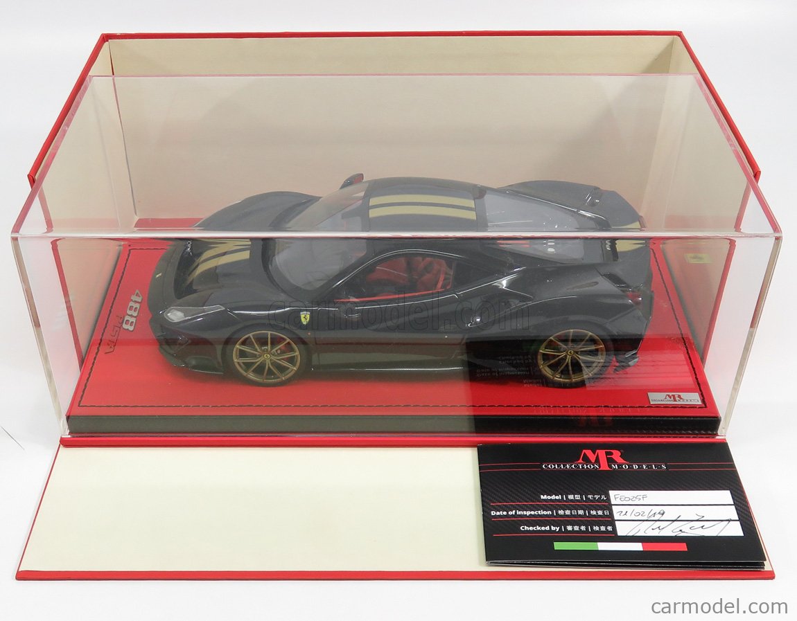 MR MODELS FE025F Scale 1 18 FERRARI 488 PISTA 2018 NERO DAYTONA WB