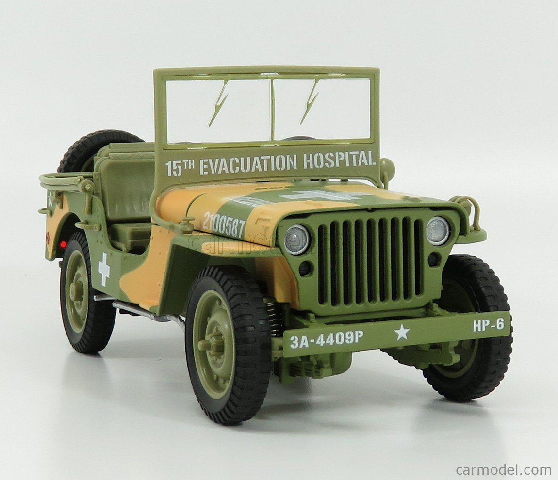 AUTOWORLD AWML005 12A Escala 1 18 JEEP WILLYS 1 4 MB USA ARMY OPEN