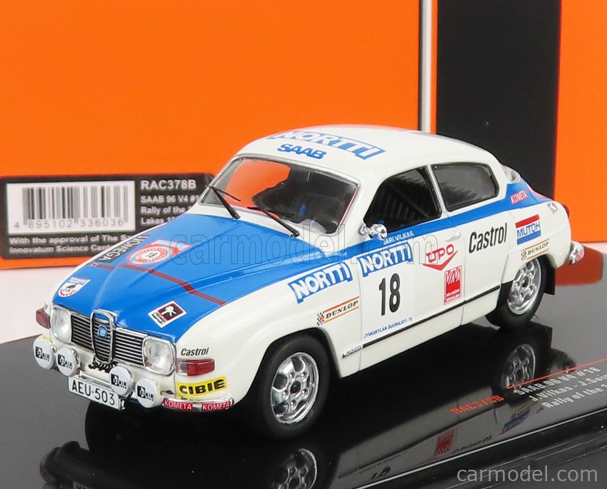 IXO MODELS RAC378B Scale 1 43 SAAB 96 V4 N 18 RALLY 1000 LAKES 1976 J