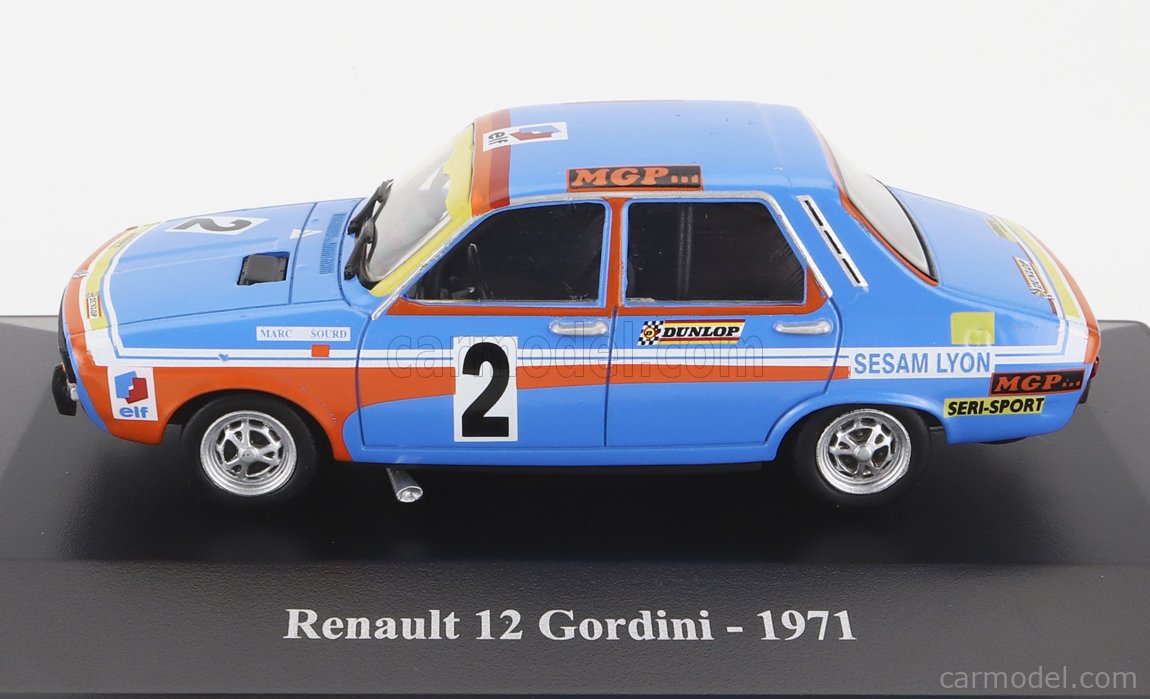 EDICOLA A RSCHG023 Echelle 1 43 RENAULT R12 GORDINI N 2 RACING 1971 BLUE