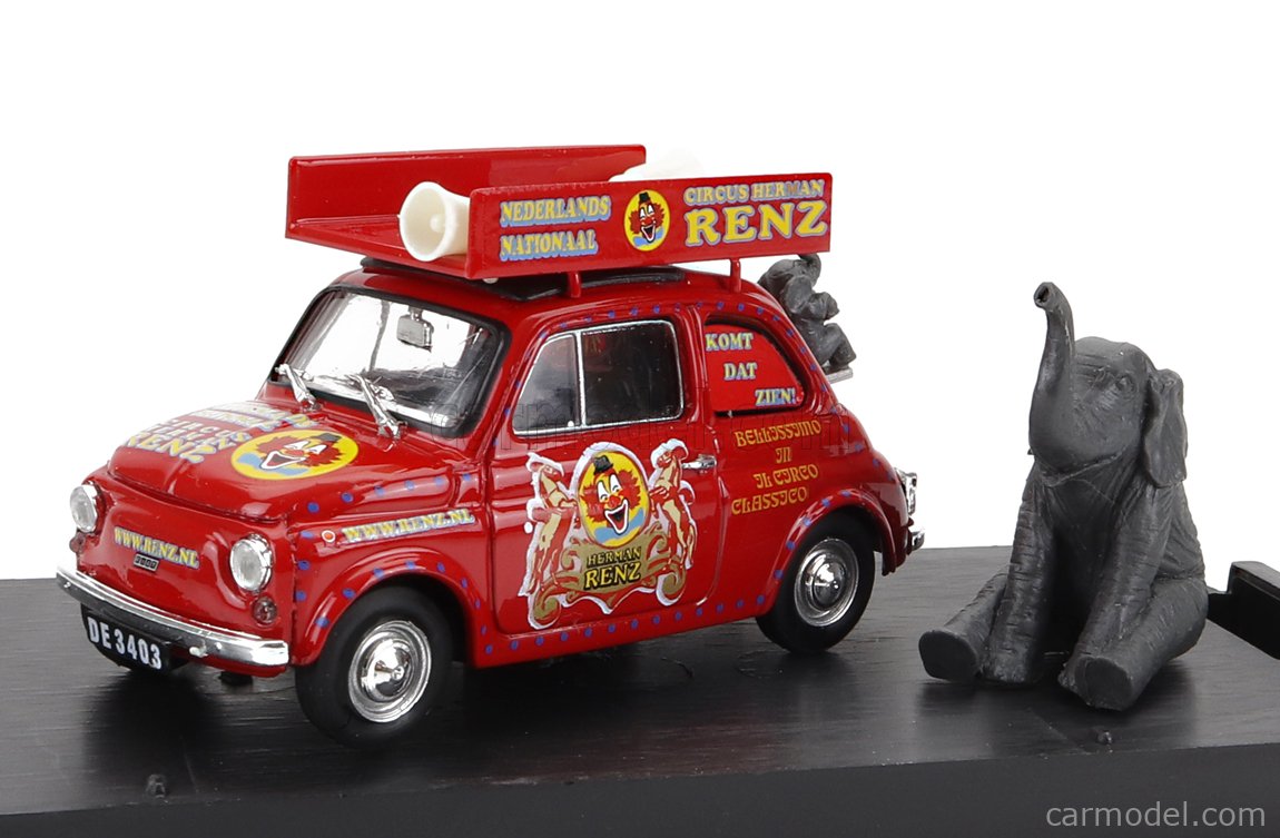 BRUMM R502 Masstab 1 43 FIAT 500R CIRCO CIRCUS HERMAN RENZ OLANDA