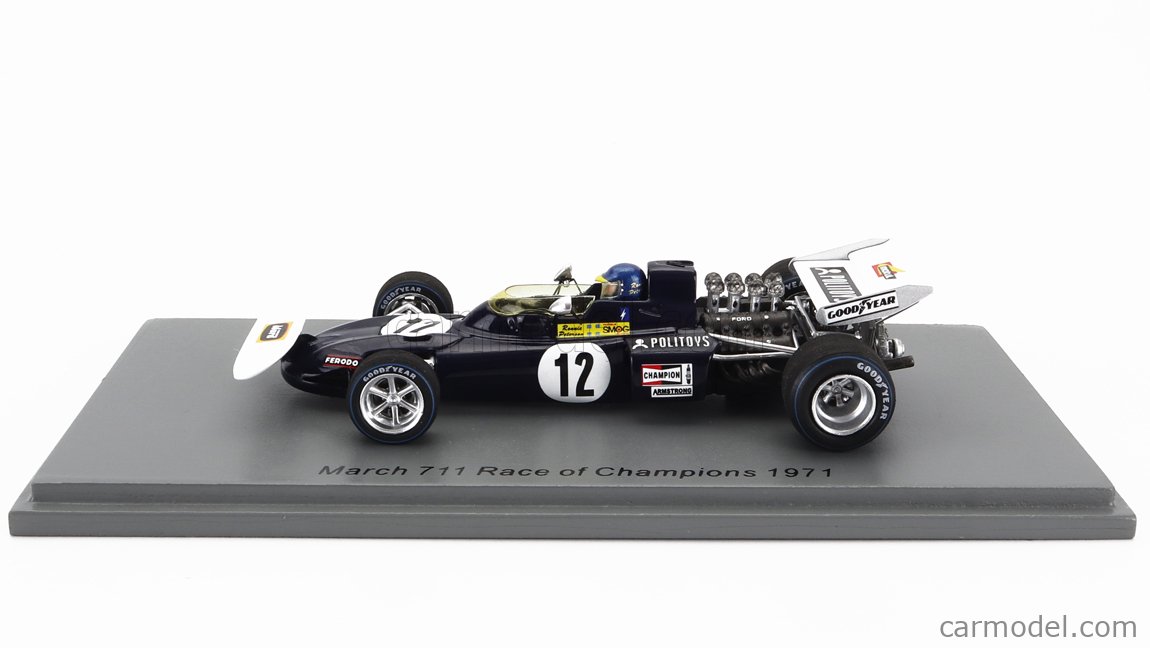 SPARK MODEL S2757 Scale 1 43 MARCH F1 711 N 12 RACE OF CHAMPION 1971