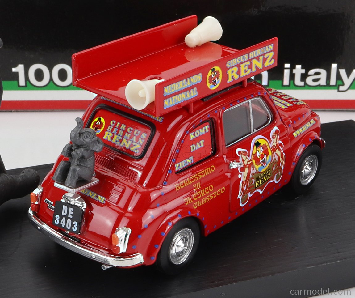 BRUMM R502 Scale 1 43 FIAT 500R CIRCO CIRCUS HERMAN RENZ OLANDA