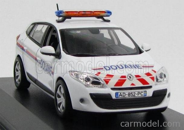 Norev Scale Renault Megane Sw Estate Douane White