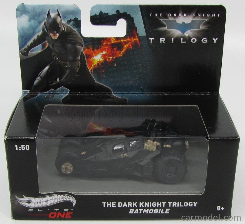 Mattel Hot Wheels Bly Scale Batman Batmobile The Dark Knight Trilogy Matt Black