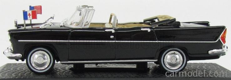 JOHN F KENNEDY De GAULE SIMCA CHAMBORD V8 1:43 Scale Model Toy Car Miniature jfk 