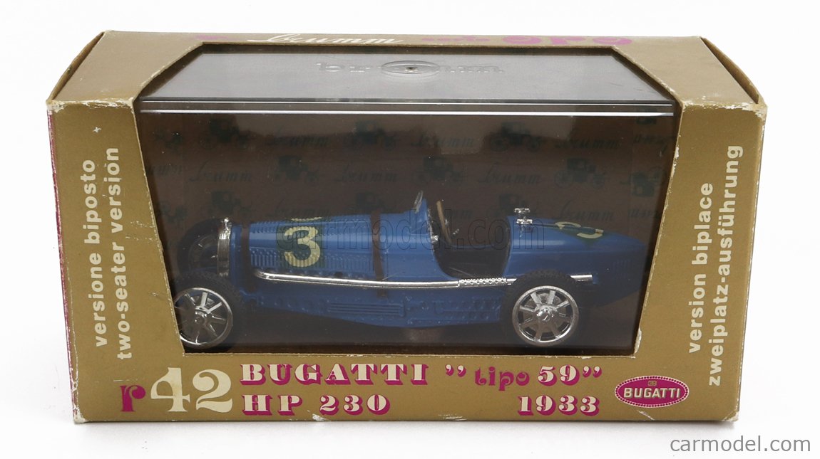ブルム　R42 ブガッティ タイプ59 1/43 1/43 ブルム社 R42 ブガッティ タイプ59 1933 - メルカリ