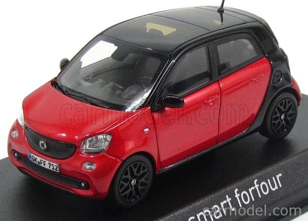 NOREV 351425 Scale 1/43 | SMART FORFOUR 2015 RED MET BLACK