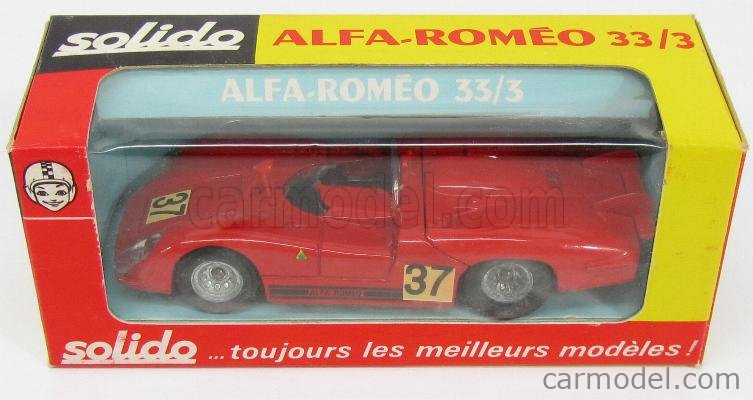 Solido N°187 - Alfa Romeo 33/3 #37 Rouge - Miniature 1/43 - Occasion état Neuf