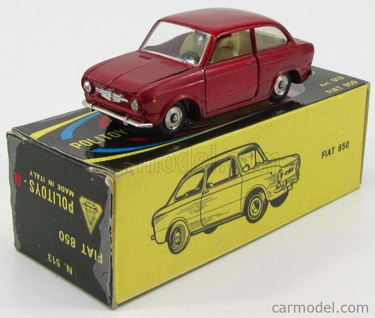 POLITOYS POLISTIL POLMS513 Scale 1/43 | FIAT 850 1964 RED MET