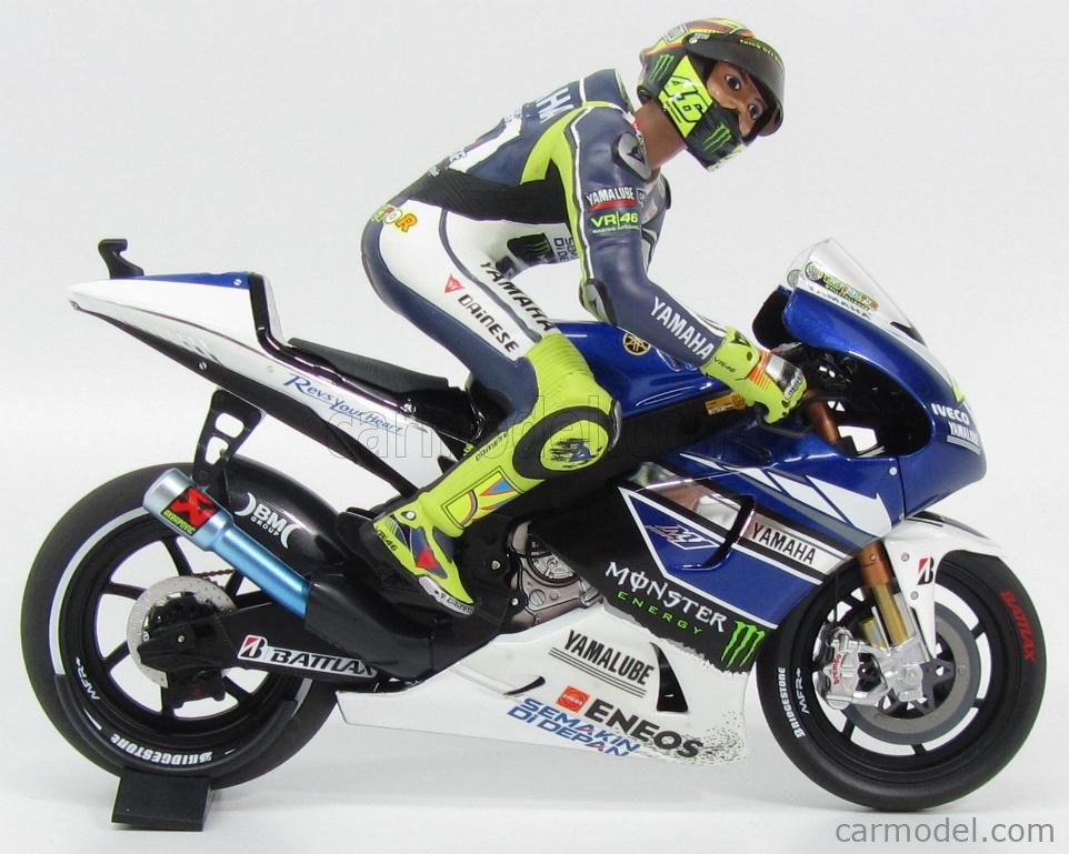 Miniatures Minichamps - Yamaha YTZ-M1 Valentino Rossi Dirty Look Winner Moto  GP Assen 2013 Minichamps 122133146 / Set Bike + Figurine En stock dès lundi  ! In stock on Monday !