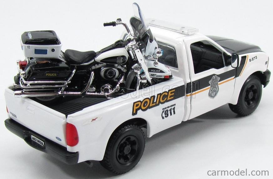 Maisto 1:24 Scale 1999 Police Ford F350 And Harley Davidson 2004 FLHTPI Electra 