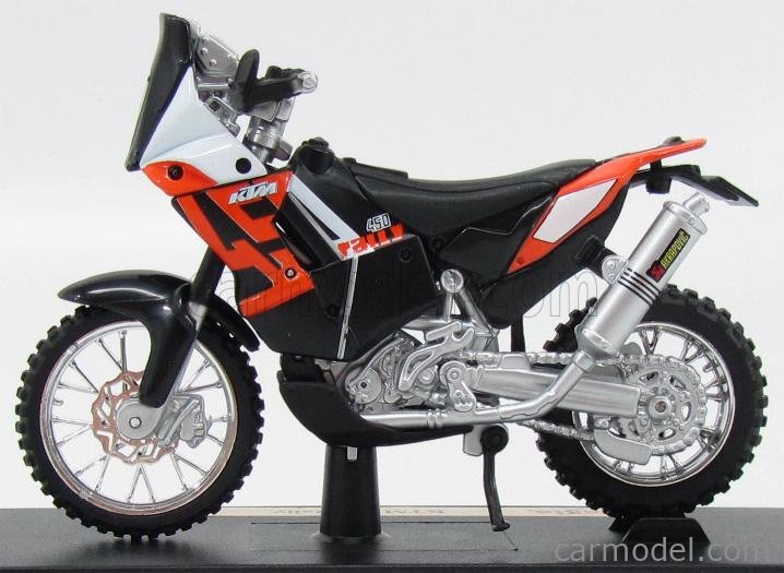 1:18 Maisto KTM 450 Rally Motorcycle Model Toy Orange Black 