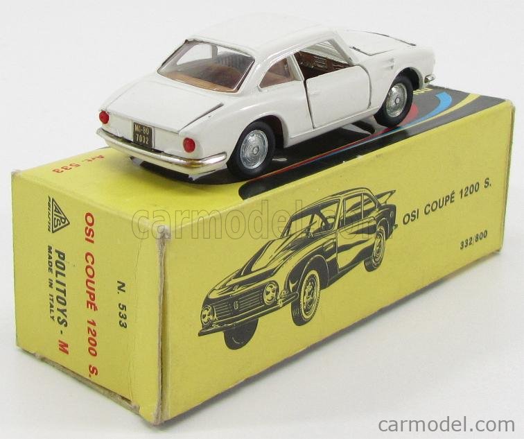 Politoys-M 1/43 Fiat Coupé 1200 S OSI - Blanche - Miniature Moulée Neuve En Boîte