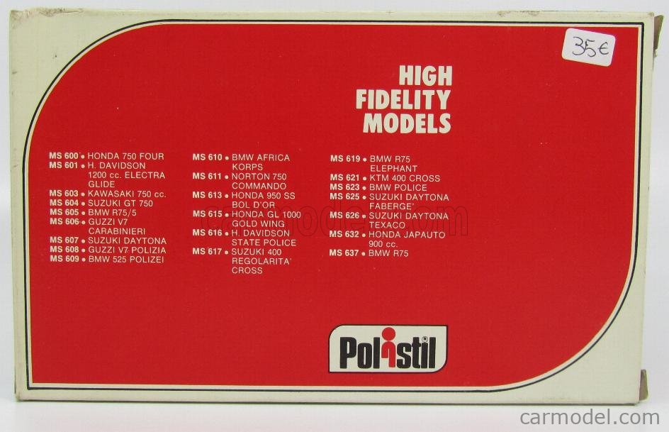 POLISTIL 1/15 MOTO BMW R 75/5 POLIZEI TRES BEL ETAT VINTAGE