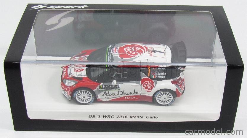 Miniature Spark 1/43 – Citroën DS3 WRC N°7, Monte-Carlo 2016, Résine, S4968