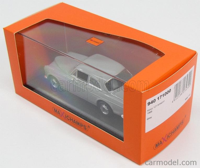 Volvo 121 Amazon Break 1966 Grise – Maxichamps 1:43, Mini Neuve Sous Blister