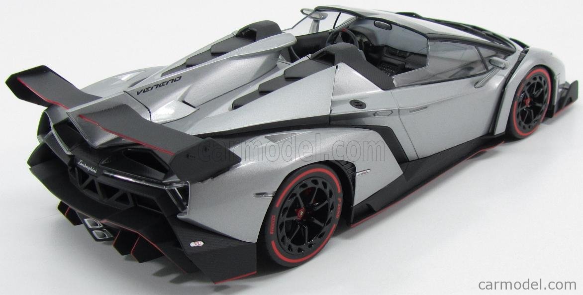 KYOSHO Lamborghini Veneno 1:18スケール Kyosho 1:18 Lamborghini Veneno Roadster gray / red C09502GR