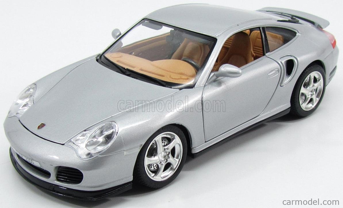 LE704 BURAGO GOLD COLLECTION 33067 Voiture 1/18 Porsche 911 turbo silver