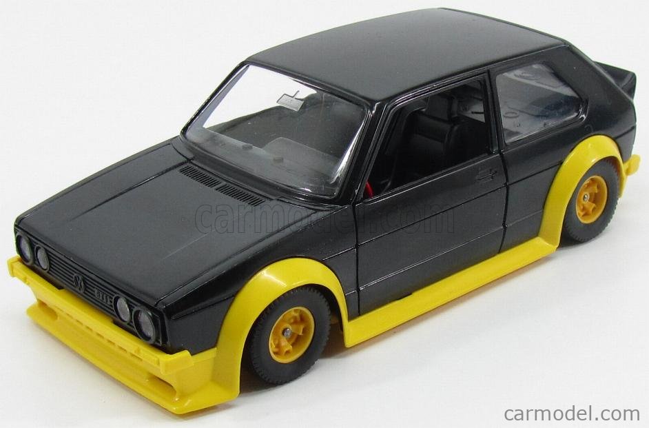Miniature VW Volkswagen Golf Gti MK1 Black 1979 1/24 Bburago
