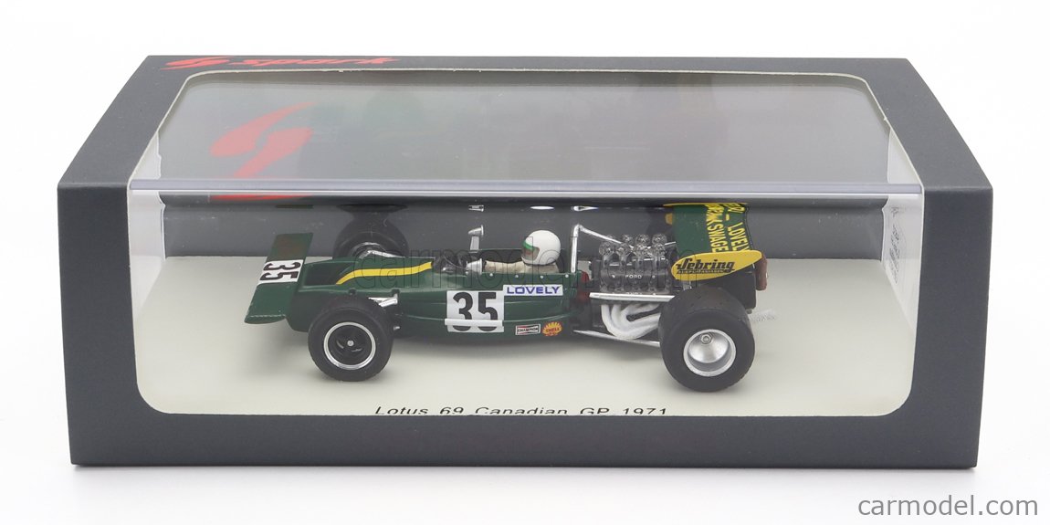 SPARK-MODEL S4832 Scale 1/43 | LOTUS F1 69 N 35 CANADIAN GP 1971 PETE ...