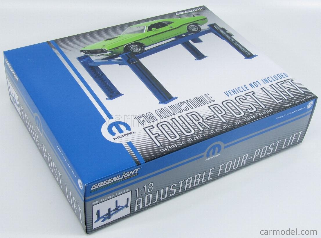 ミニカー GREENLIGHT 1:18 Four-Post Lift Greenlight 1/18 Adjustable Four-Post Lift - Gone In 60