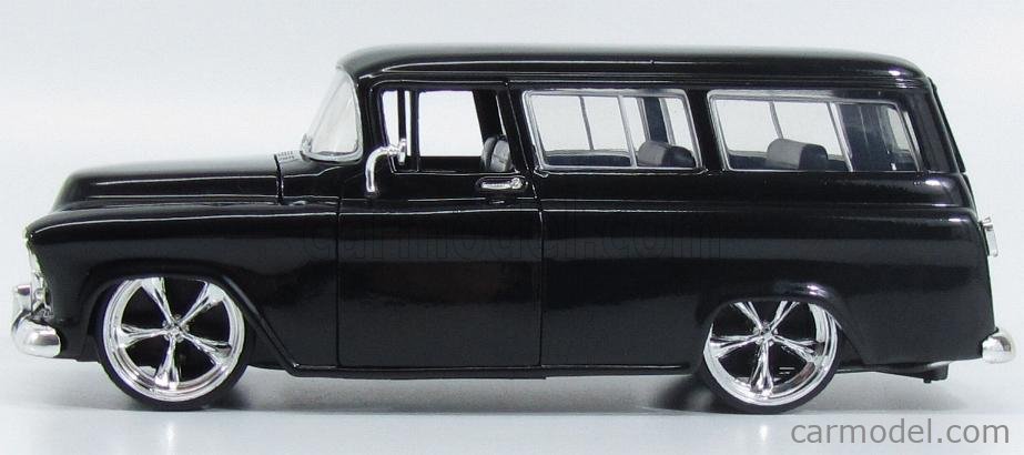 JADA 53267BK Scale 1/24 | CHEVROLET CHEVY SUBURBAN CUSTOM 1957 BLACK