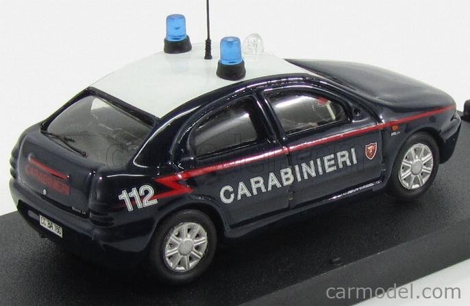 Miniature Fiat Brava Carabinieri 2001 - Échelle 1:43 - Marque Atlas - Neuf