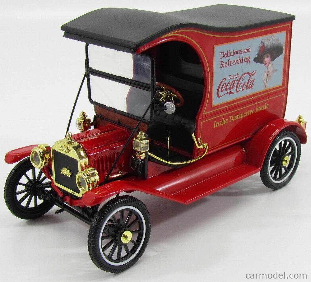 Motor City Classic 449804 Scale 1 18 Ford Usa Model T Van Cargo Coca Cola 1917 Red Black