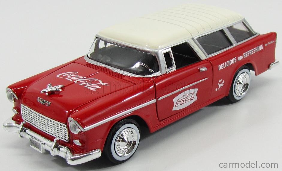 ミニカー Coca-Cola 1955 Chevy Bel Air Nomad Wagon Coca-Cola 1/24 Scale 1955 Chevy Nomad Diecast Station Wagon