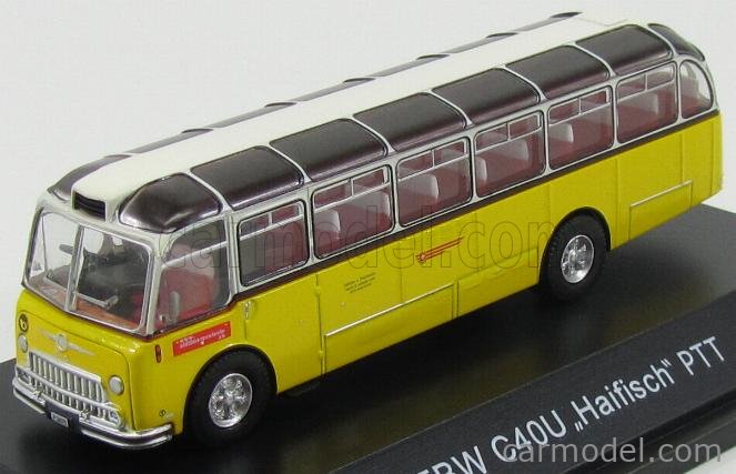 SCHUCO 26264 Scale 1/87 | FBW C40U AUTOBUS SWISS PTT HAIFISCH 1978 ...