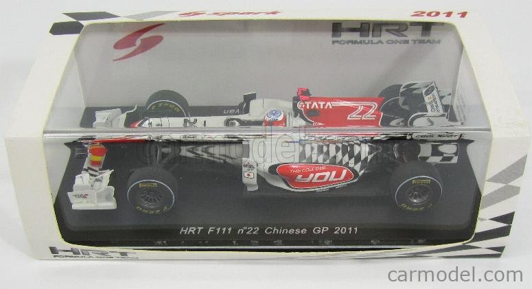 HRT F111 Narain Karthikeyan #22 Chinese GP 2011 S3016 1/43 Spark F1 neuve 