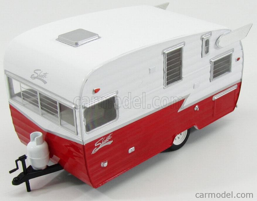 Shasta Airflyte caravanes 1961 Rouge//Blanc Voiture Miniature 1:24 Greenlight