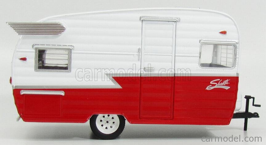 Shasta Airflyte caravanes 1961 Rouge//Blanc Voiture Miniature 1:24 Greenlight