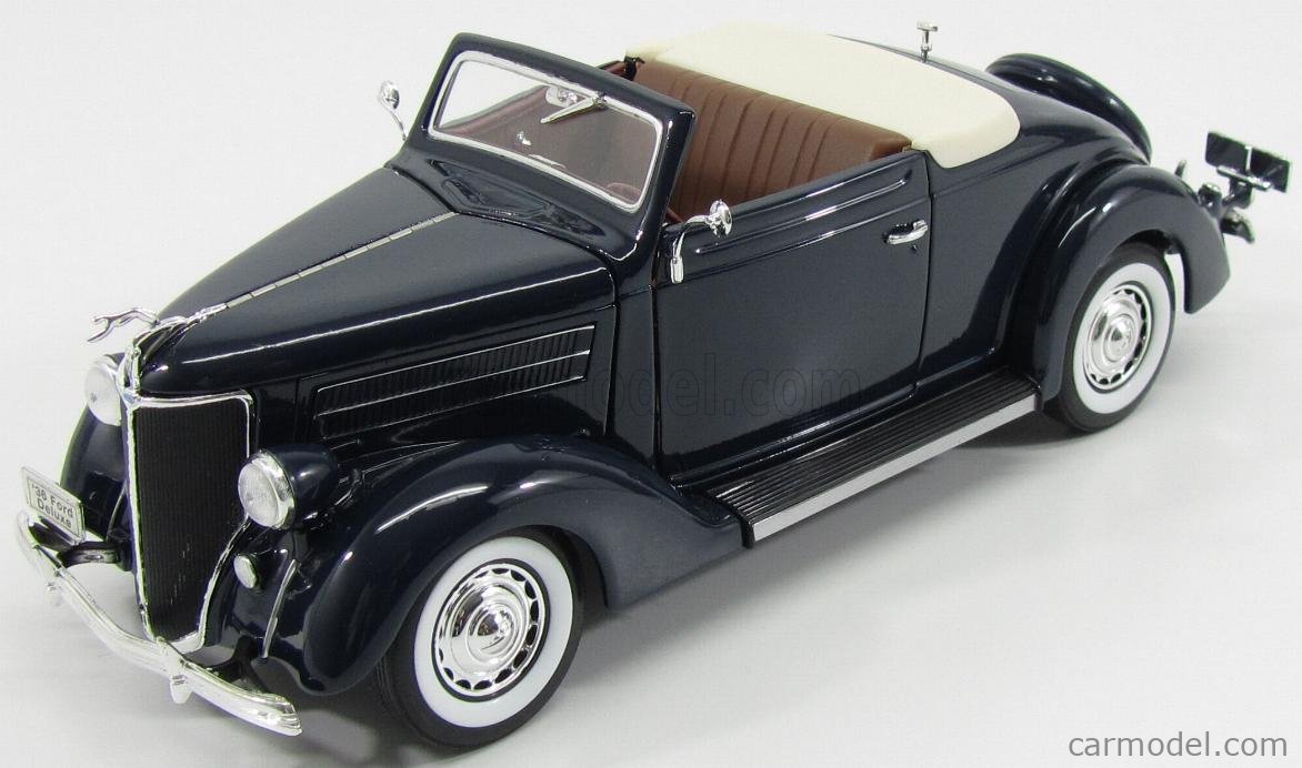 WELLY WE19867BL Scale 1/18 | FORD USA DELUXE CABRIOLET 1936 BLUE