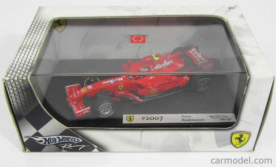 マテル ホットウィール 1/43 フェラーリ F2007 ライコネン #6 Hot Wheels Ferrari F2007 #6 Kimi Raikkonen World Champion