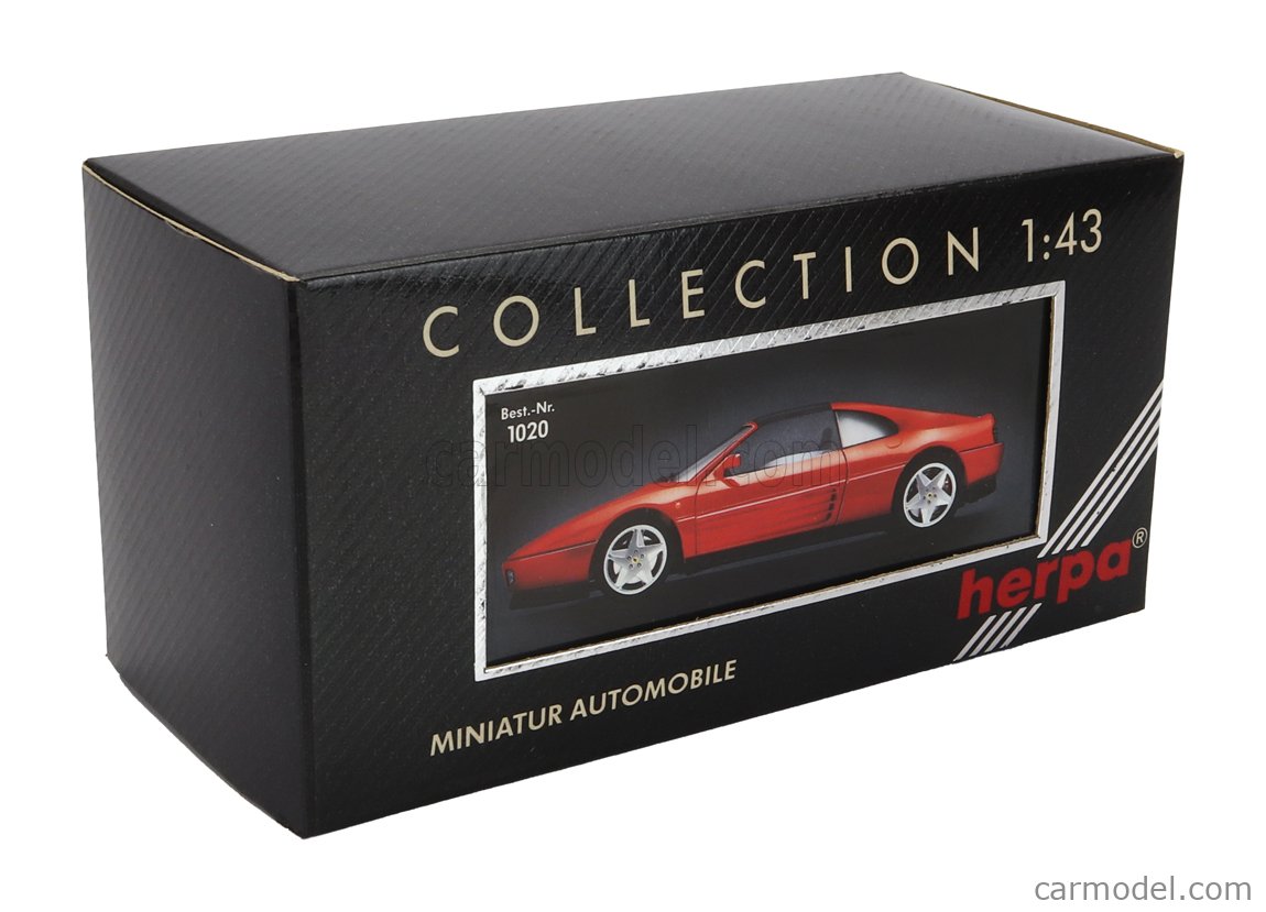 HERPA 01020 Scale 1/43 | FERRARI 348TS SPIDER 1989 RED BLACK