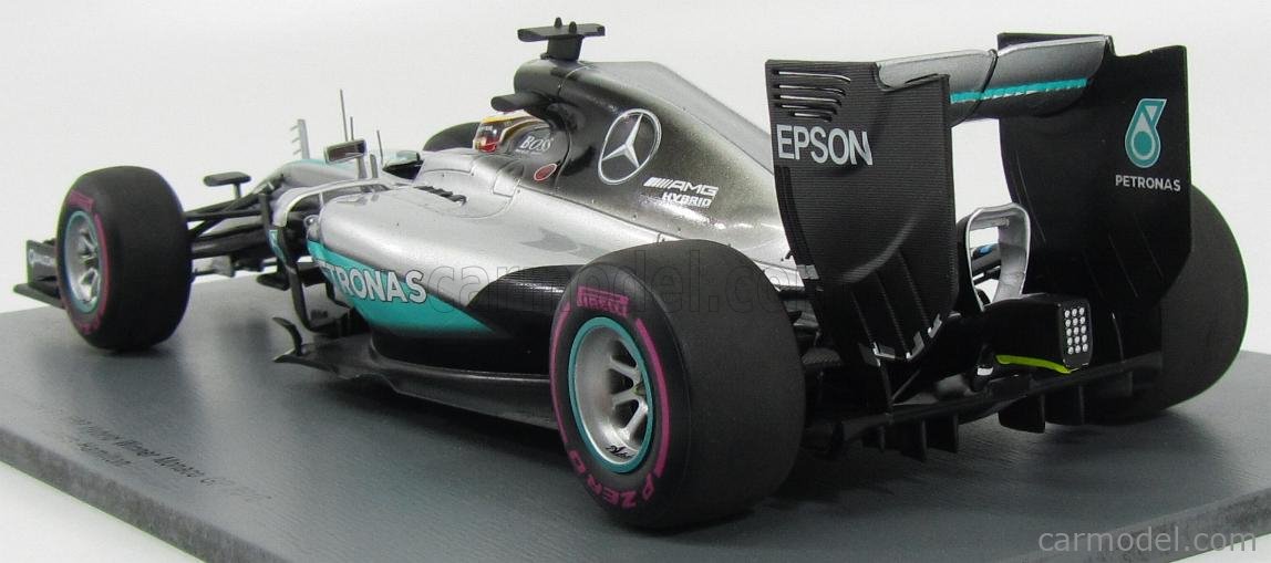 Spark Model 18s243 Echelle 1 18 Mercedes Gp F1 W07 Hybrid Amg Petronas N 44 Winner Monaco Gp 16 Lewis Hamilton Silver Green