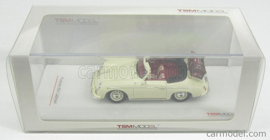 TRUESCALE TSM164368 Scale 1/43 | PORSCHE 356 SPEEDSTER CABRIOLET OPEN WITH  LUGGAGE 1952 IVORY
