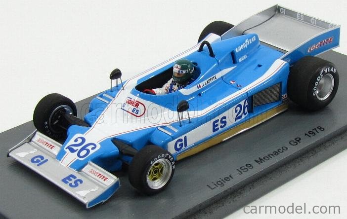 Jacques Laffite 1/43 Scale Spark S4816 Ligier JS9 #26 Monaco GP 1978 