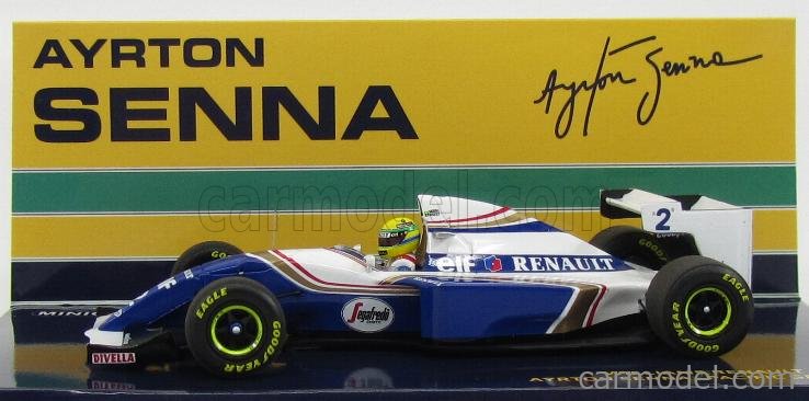 1:43 1994, Williams Renault FW16, Ayrton Senna Pacific GP Modellauto Minichamps 547940202,1 cm