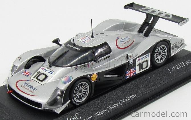 WOW EXTREMELY RARE Audi R8C #10 Le Mans 1999 100 Anniversary 999 1:43 Minichamps 