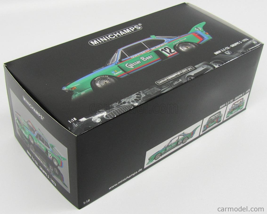 MINICHAMPS 180762012 Scale 1/18 | BMW 3.5 CSL Gr.5 TEAM SCHNITZER N 12 ...