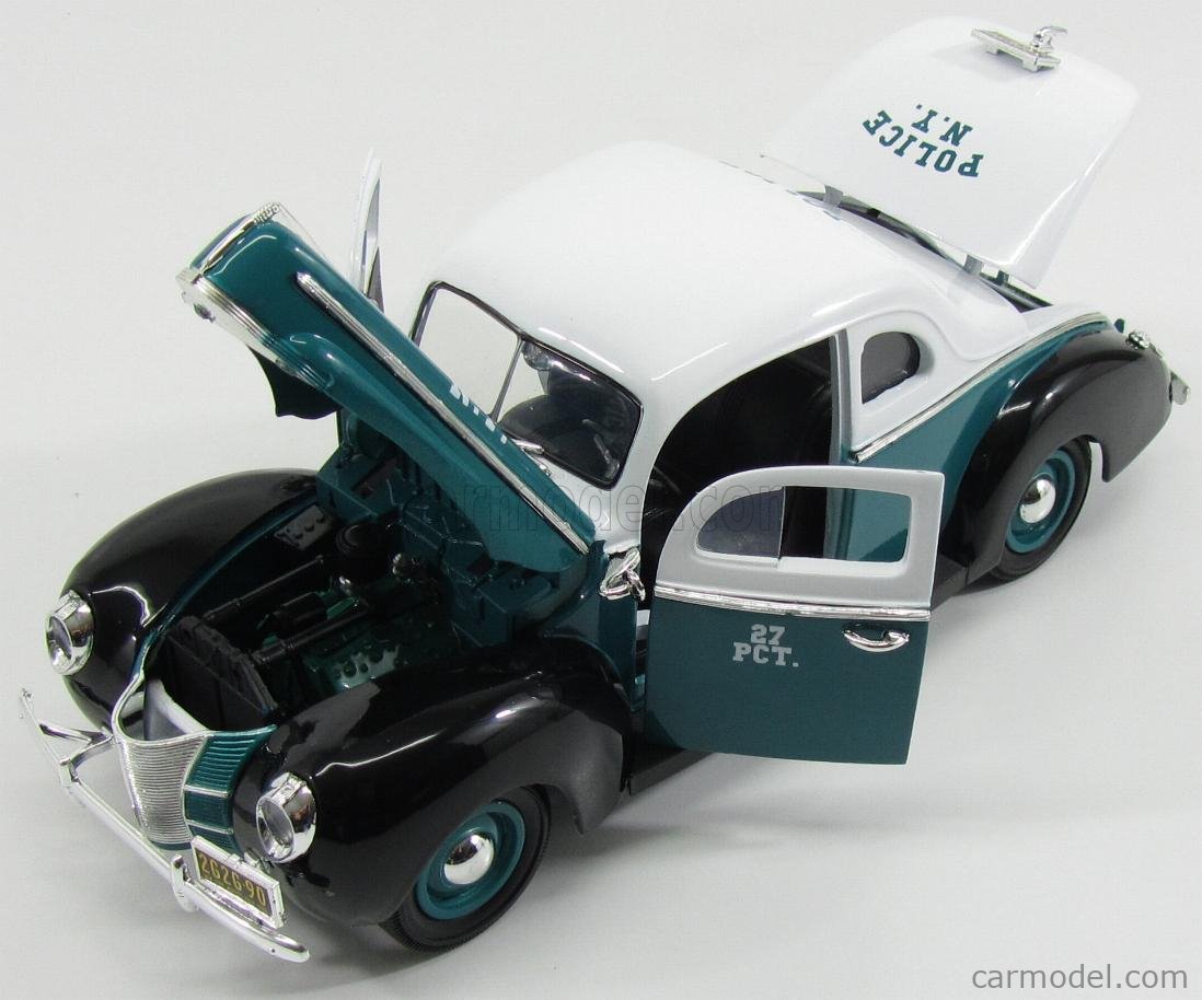 Greenlight 1:18 1940 Ford Deluxe Coupe Police City of New York Limited #12972 