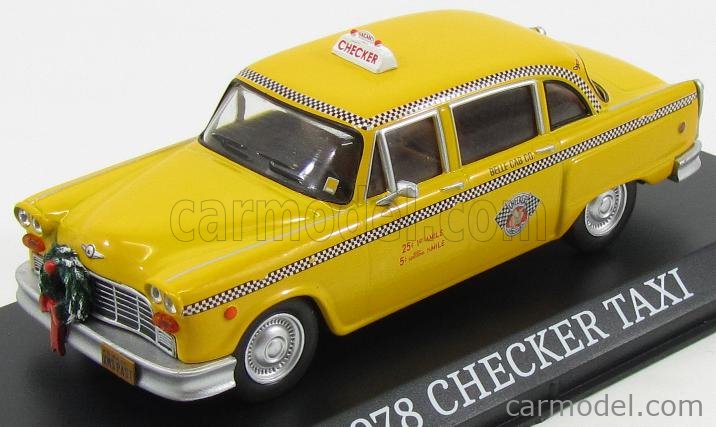1:43 Greenlight Scrooged Checher Taxi Car Model Toy