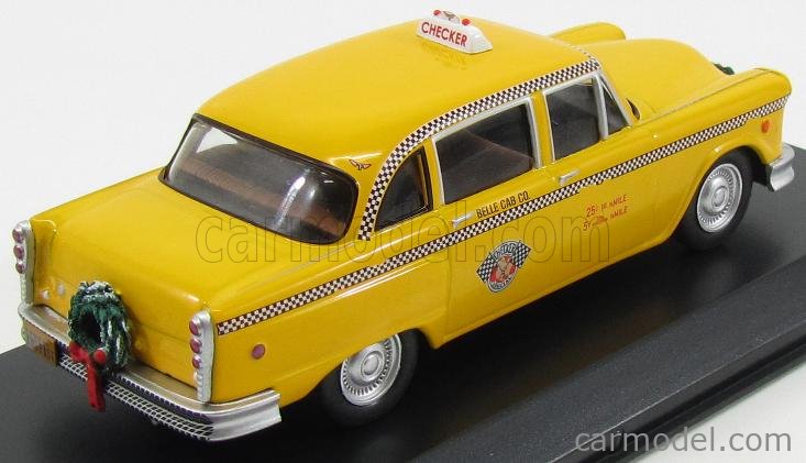 Greenlight 1:43 Belle Cab Co Checker Taxi Car Model Toy
