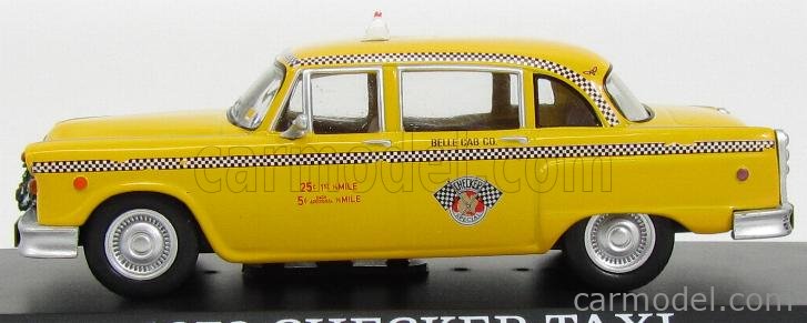 Greenlight 1:43 Belle Cab Co Checker Taxi Car Model Toy