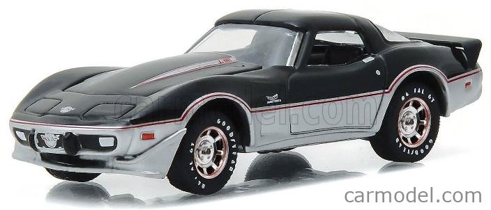 Greenlight 270c Scale 1 64 Chevrolet Corvette Coupe 1978 25th Anniversary Black Silver