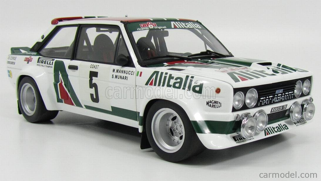 Miniature Kyosho 1/18 Fiat 131 Abarth 1979 #1 - Vainqueur Rallye Costa Brava, Zanini